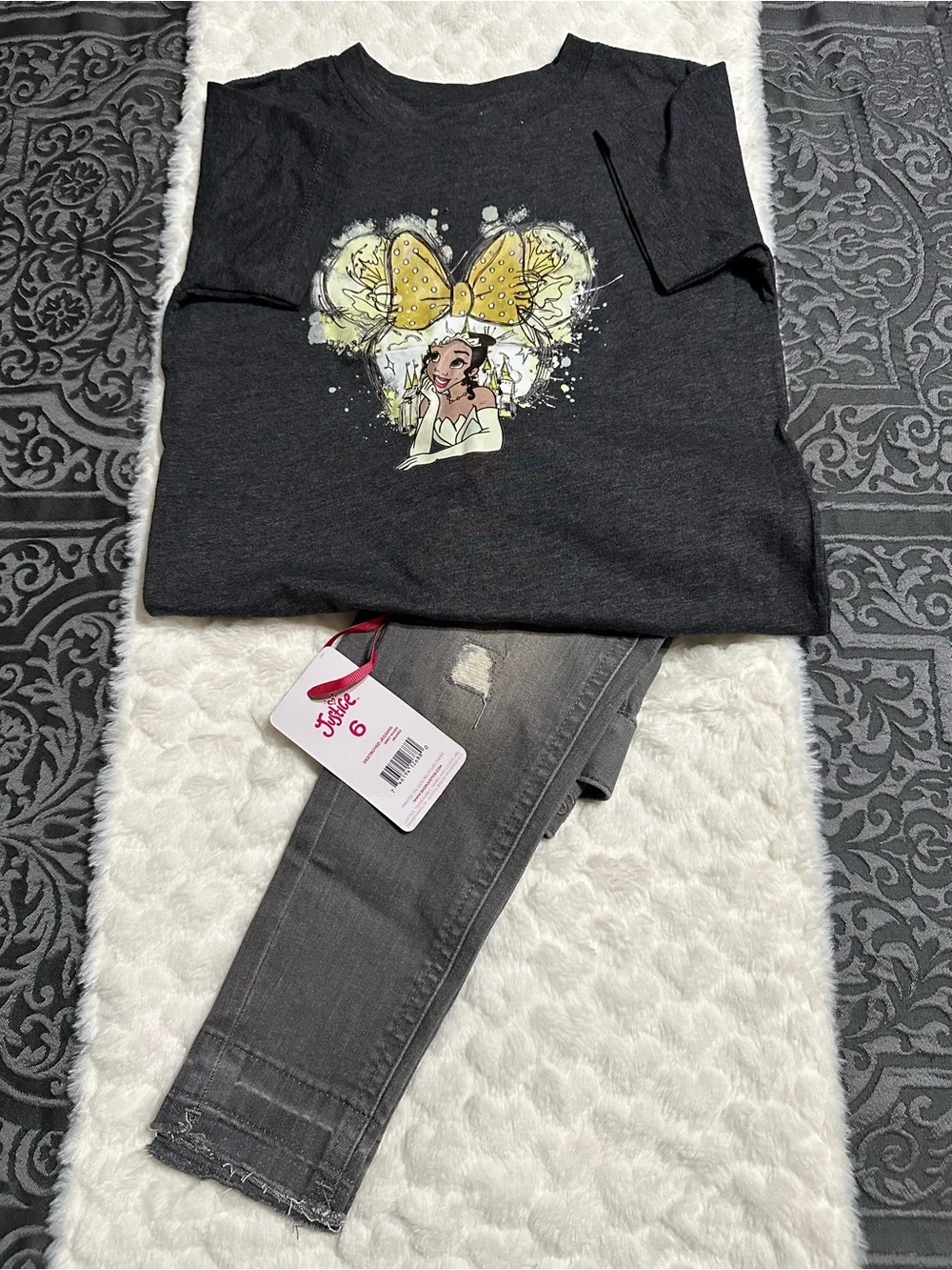 Justice Gray Girls' Jeggings - Soft Stretch Denim Look